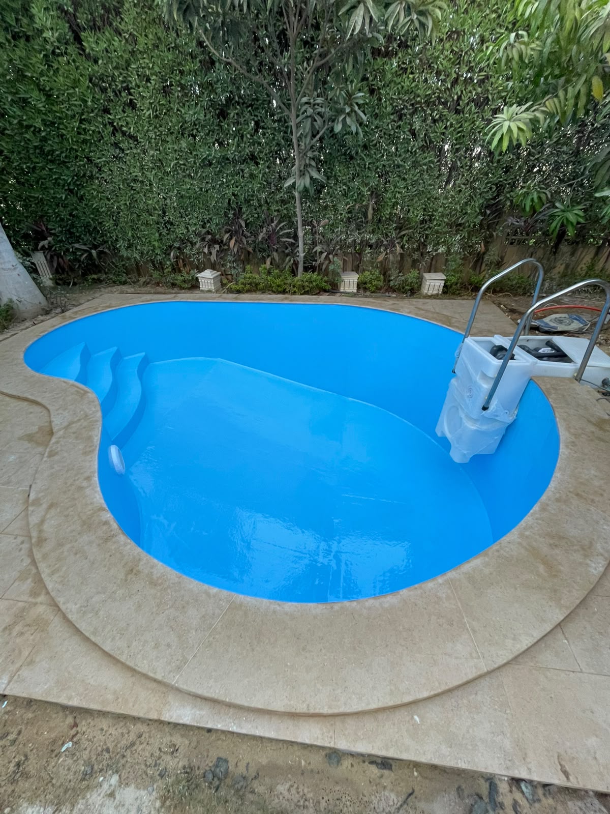 Compact organic swimming pool